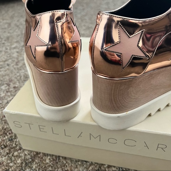 Stella McCartney Metallic Elyse Stars Derbys (Pink Rose Gold) - Picture 11 of 12